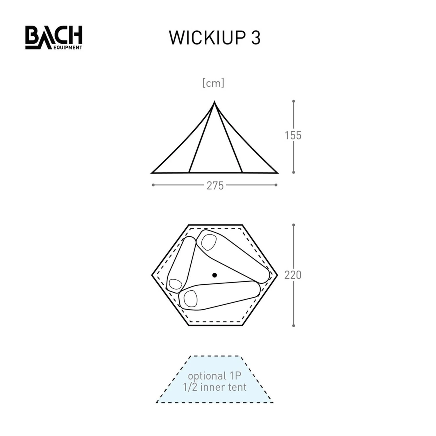 Bach Wickiup 3 Zelt (willow-bough-green) – Bild 3