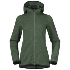 Bergans Kamphaug Knitted W Hoodie (dark-jade-green)