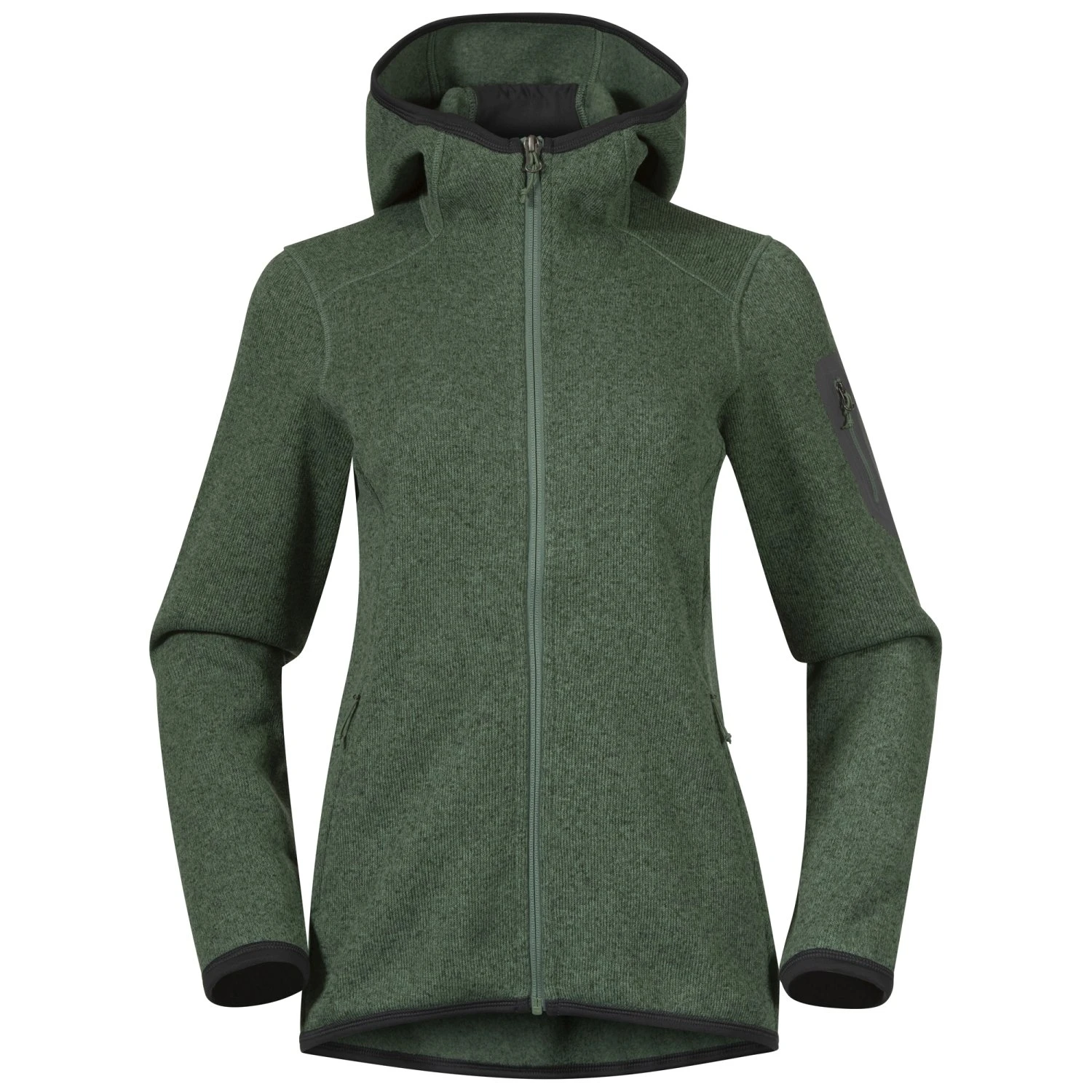 Bergans Kamphaug Knitted W Hoodie (dark-jade-green)