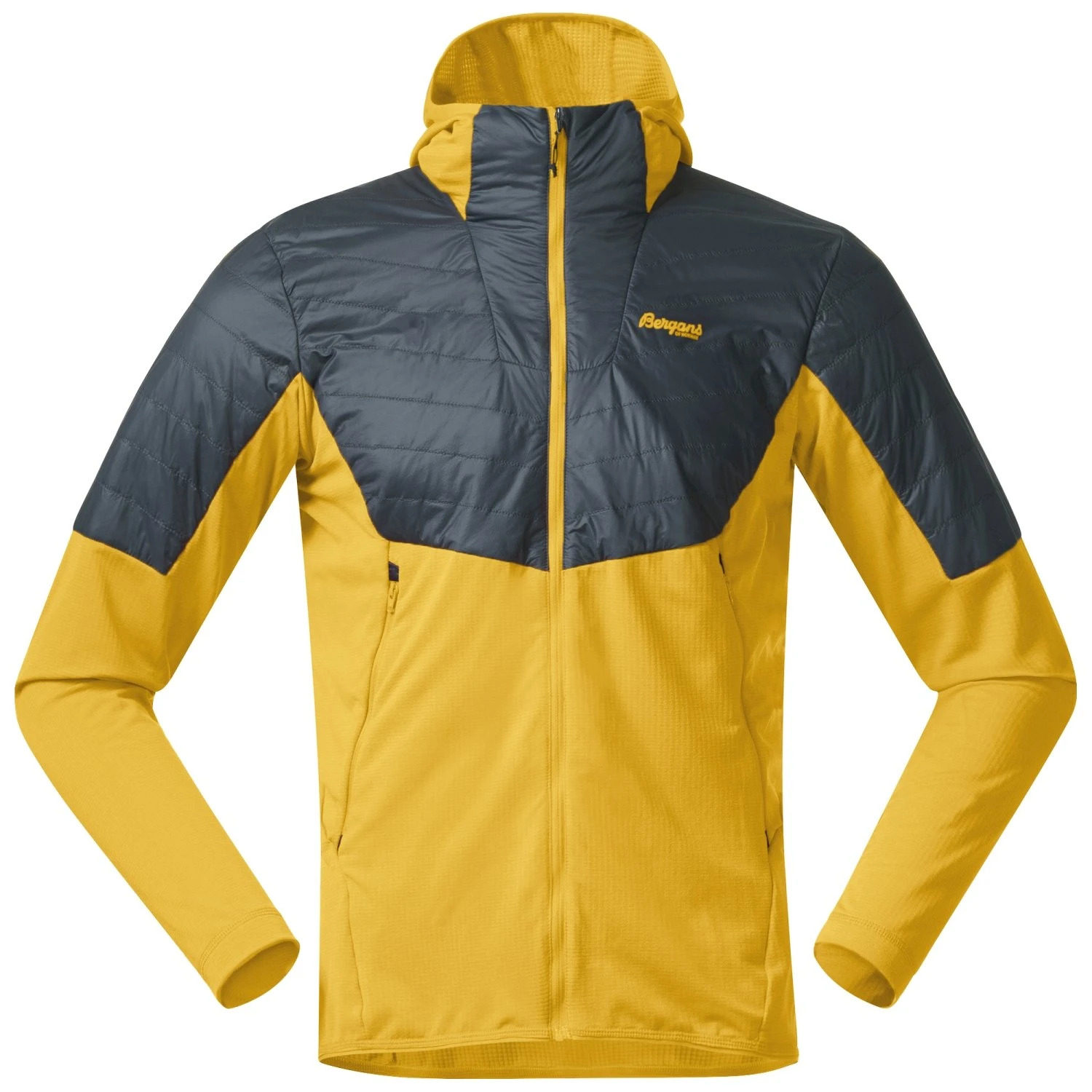 Bergans Senja Midlayer Hood Jacket (light-golden-yellow/orion-blue)