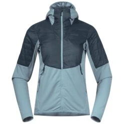 Bergans Senja Midlayer Hood W Jacket (smoke-blue/orion-blue)