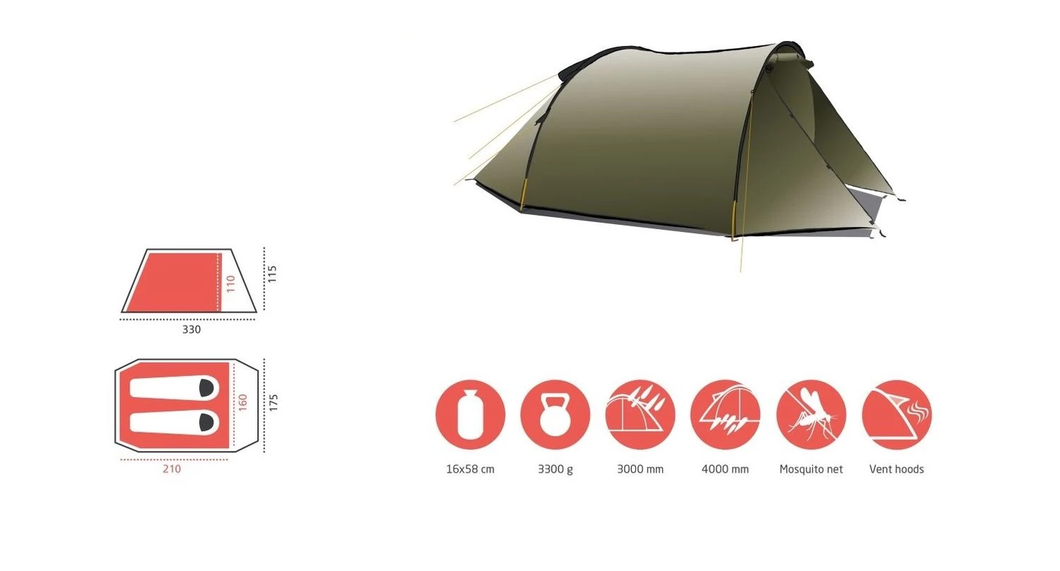 Grand Canyon Robson 2 Zelt (capulet-olive) – Bild 5