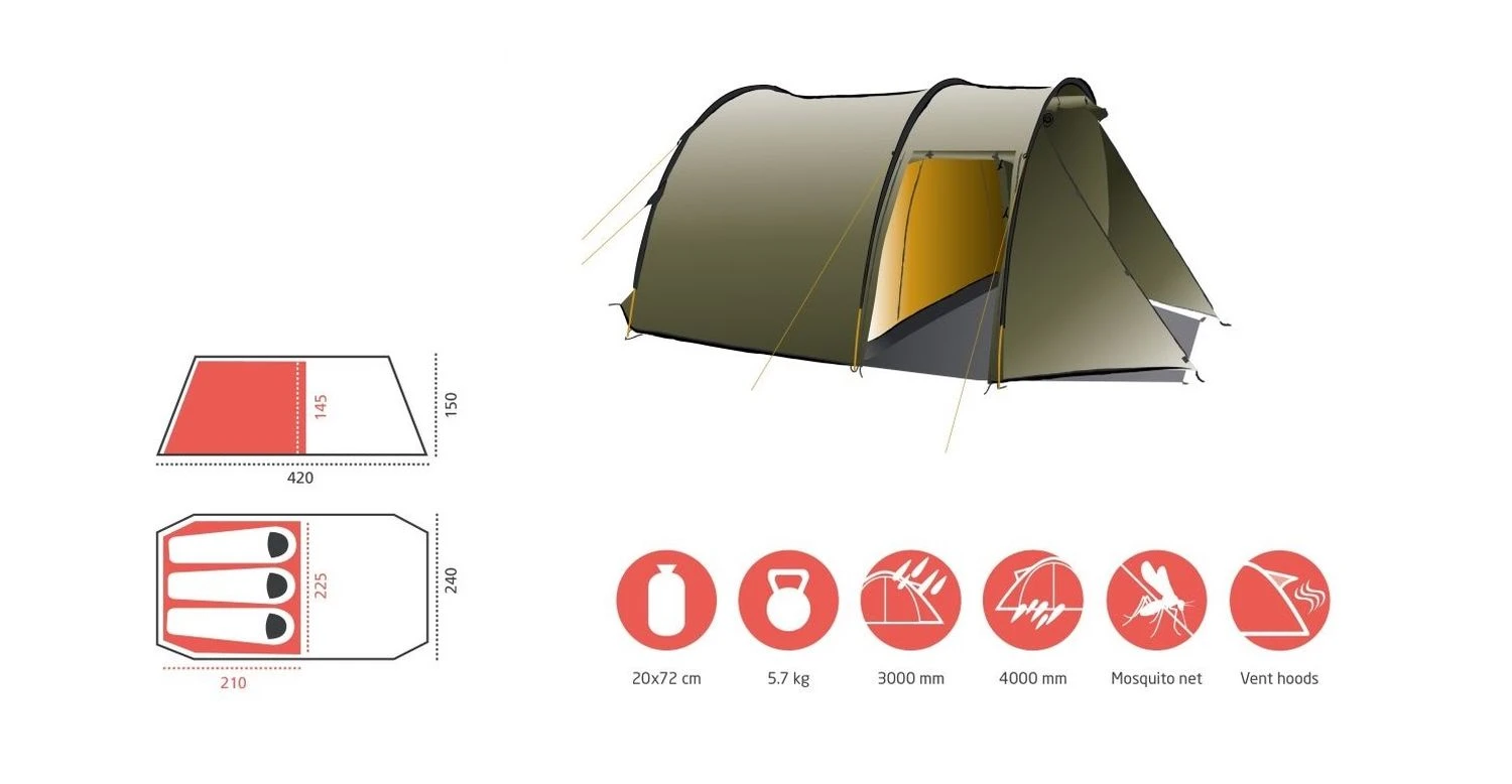 Grand Canyon Robson 3 Zelt (capulet-olive) – Bild 5