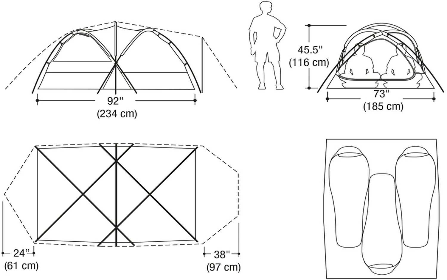 Marmot Thor 3P Zelt (blaze) – Bild 3