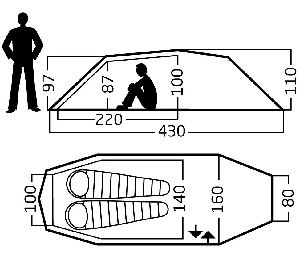 Nordisk Oppland 2 PU Zelt (dark-olive) – Bild 5
