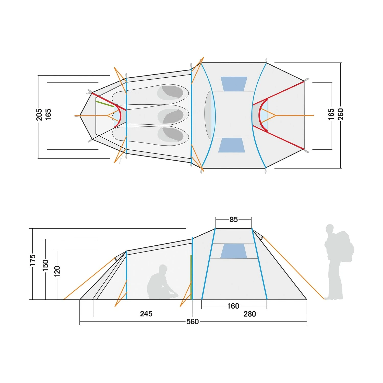 Tatonka Alaska 3 Plus Zelt (light-olive) – Bild 2
