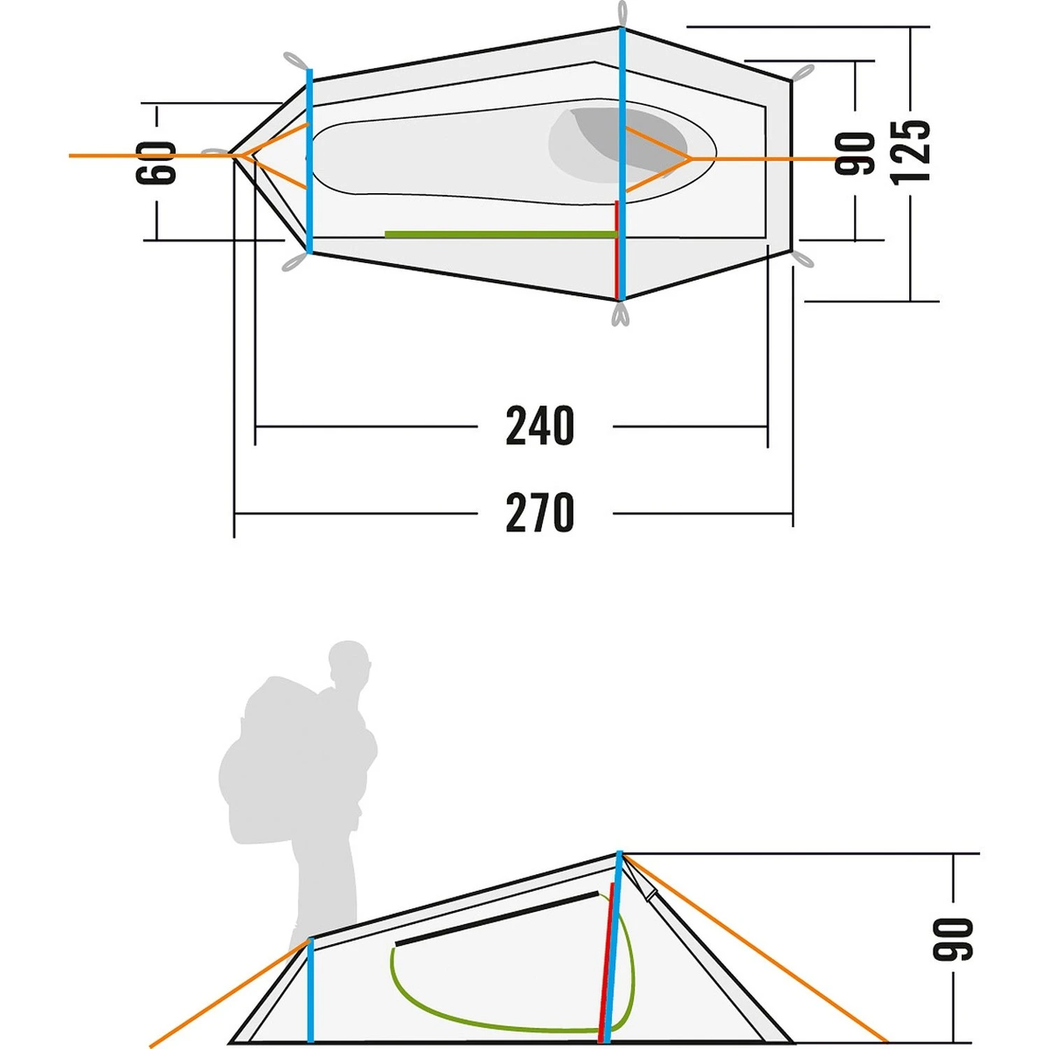 Tatonka Koli 1 Zelt (light-olive) – Bild 2