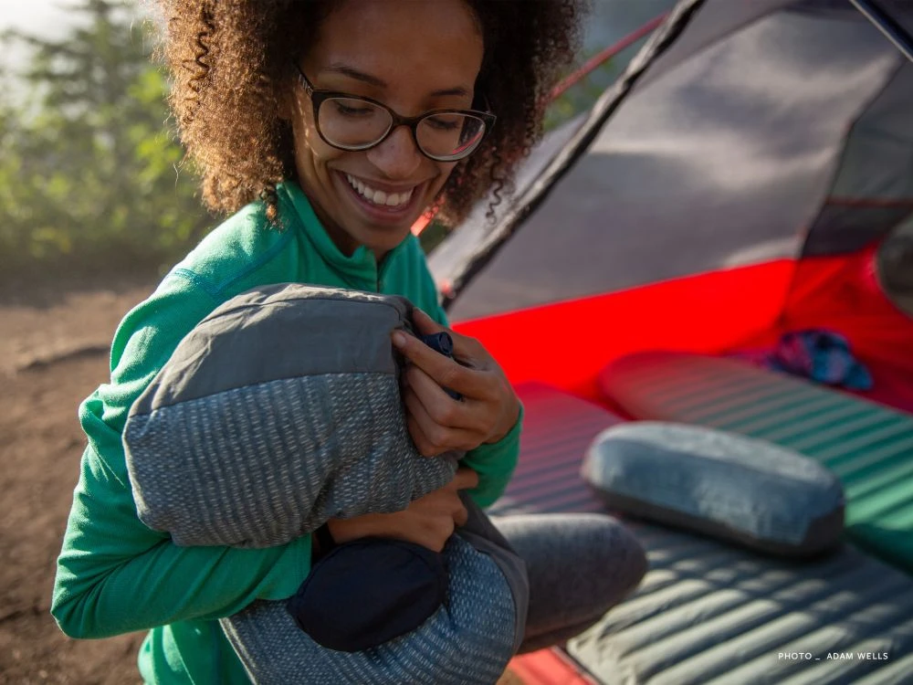 Thermarest Airhead Large Kissen (blue-woven-dot) – Bild 4