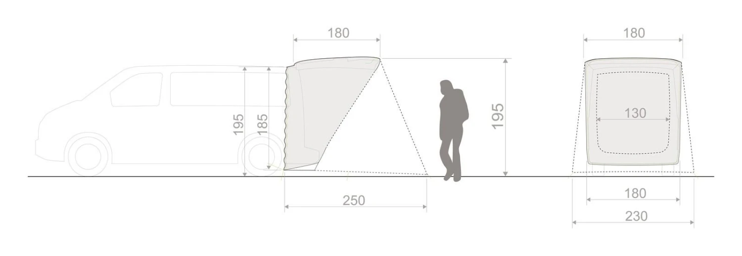 Vaude Drive Van Trunk Zelt (linen) – Bild 3