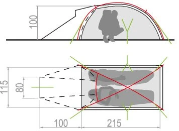 Vaude Power Sphaerio 2P Zelt (orange) – Bild 2